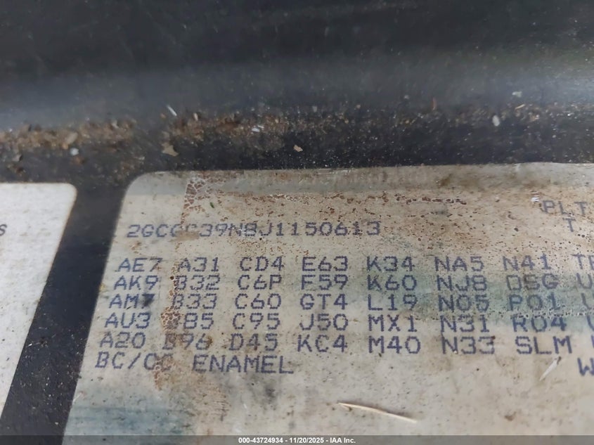 1988 Chevrolet Gmt-400 C3500 VIN: 2GCGC39N8J1150613 Lot: 43724934