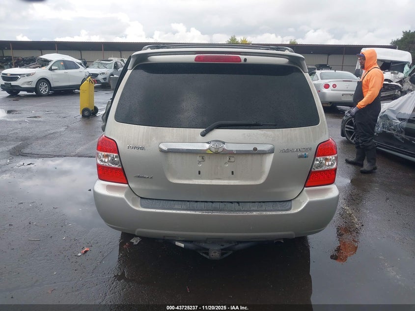 2006 Toyota Highlander Hybrid Limited V6 VIN: JTEEW21A060021068 Lot: 43725237