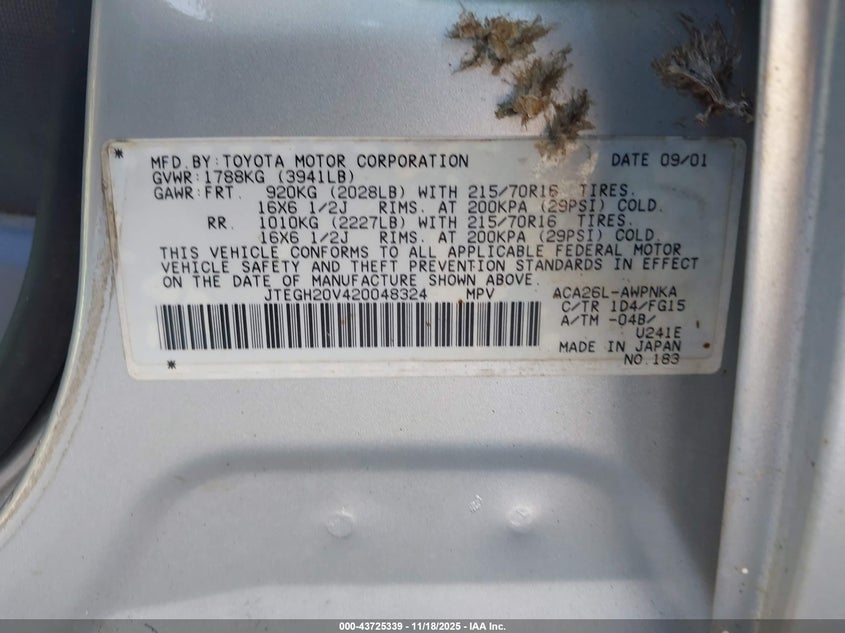 JTEGH20V420048324 2002 TOYOTA RAV 4 photo no. 9