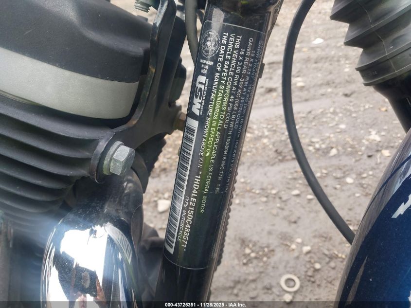 2013 Harley-Davidson Xl883 Iron 883 VIN: 1HD4LE215DC433571 Lot: 43725351