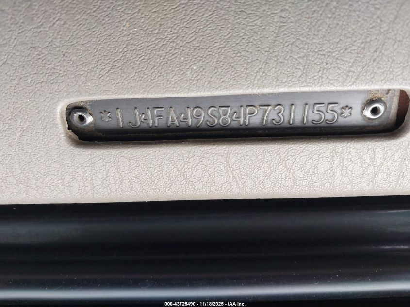 2004 Jeep Wrangler Sport VIN: 1J4FA49S84P731155 Lot: 43725490