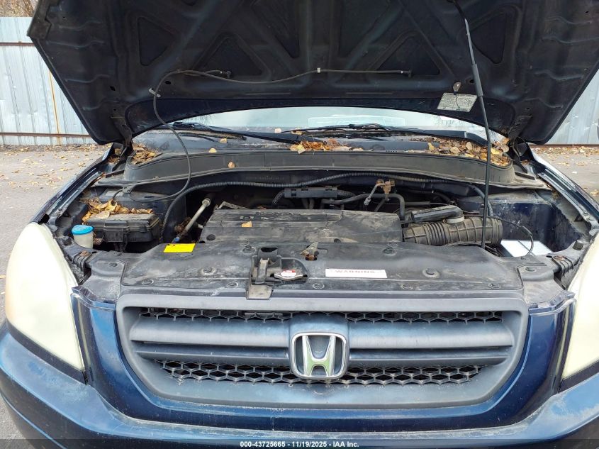 2004 Honda Pilot Ex-L VIN: 2HKYF18594H529513 Lot: 43725665