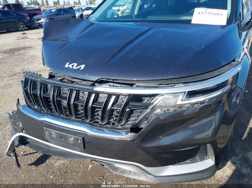 2022 Kia Carnival Mpv Lx VIN: KNDNB4H33N6133152 Lot: 43725681