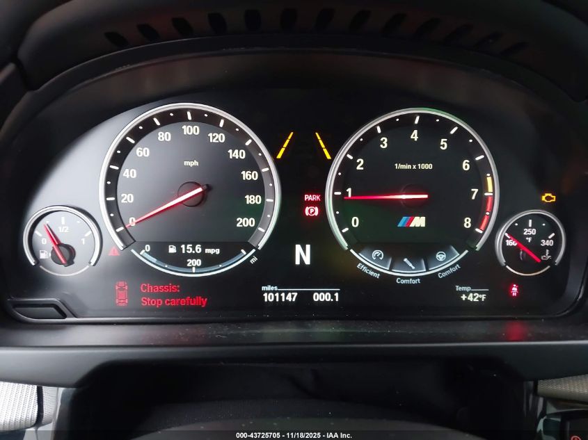 2015 BMW X6 M VIN: 5YMKW8C56F0R42728 Lot: 43725705