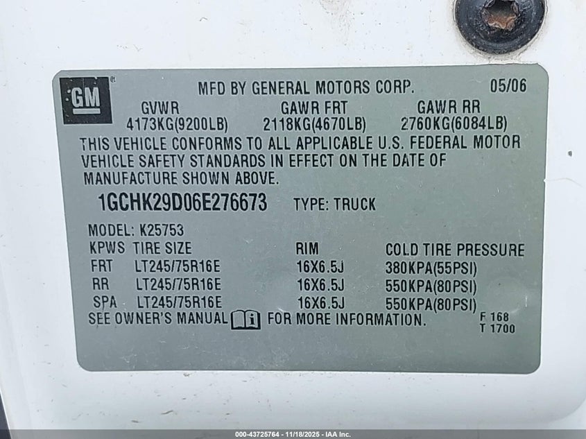 1GCHK29D06E276673 2006 CHEVROLET SILVERADO photo no. 9