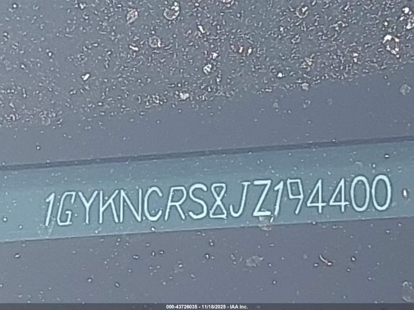 2018 Cadillac Xt5 Luxury VIN: 1GYKNCRS8JZ194400 Lot: 43726035