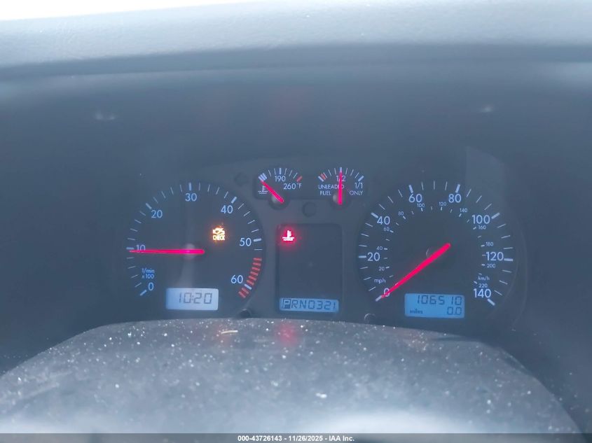 2000 Volkswagen Rialta Mv VIN: WV3AH2703XH147016 Lot: 43726143