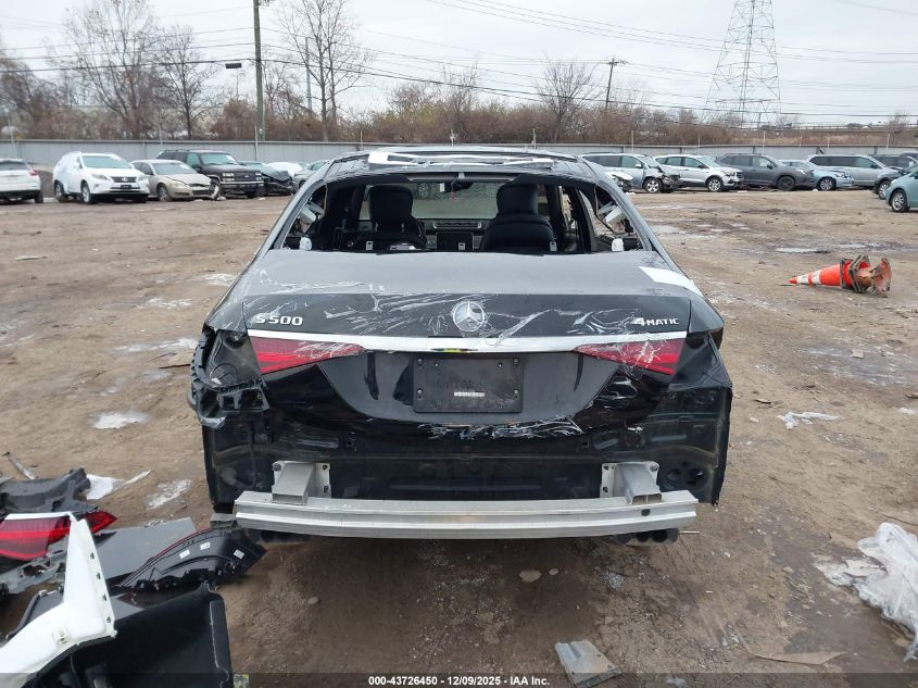2022 Mercedes-Benz S 500 4Matic VIN: W1K6G6DB7NA165782 Lot: 43726450