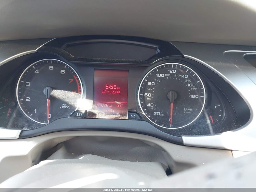 2009 Audi A4 2.0T Premium VIN: WAULF78K99N018357 Lot: 43726824