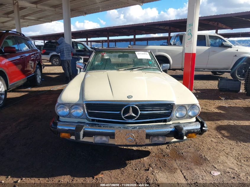 1988 Mercedes-Benz 560 Sl VIN: WDBBA48DXJA085153 Lot: 43726898