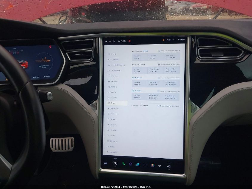 2016 Tesla Model S 90D/P100D/P85D/P90D VIN: 5YJSA1E44GF141981 Lot: 43726984