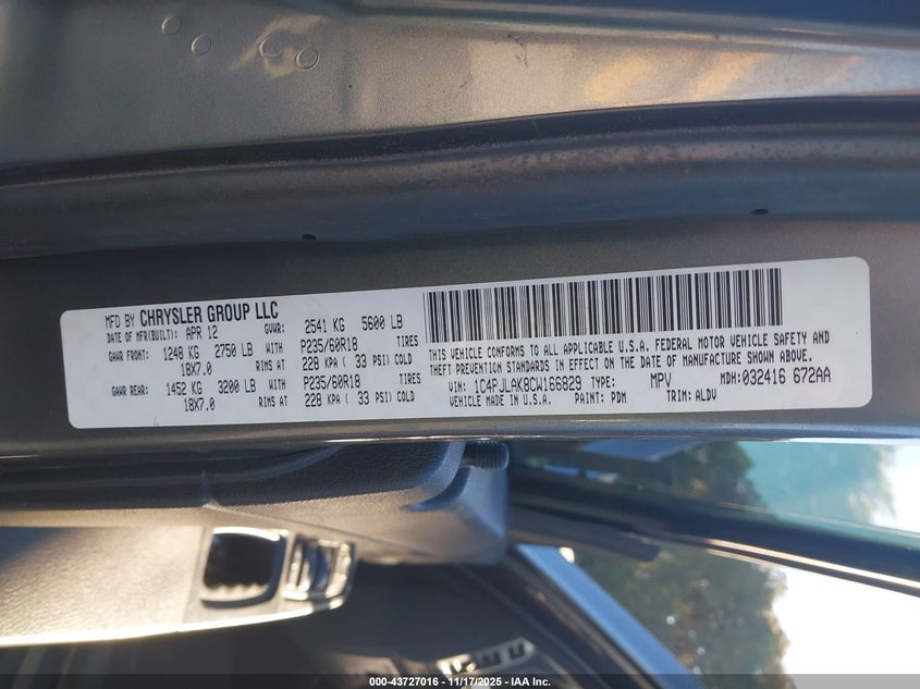 1C4PJLAK8CW166829 2012 JEEP LIBERTY (NORTH AMERICA) photo no. 9