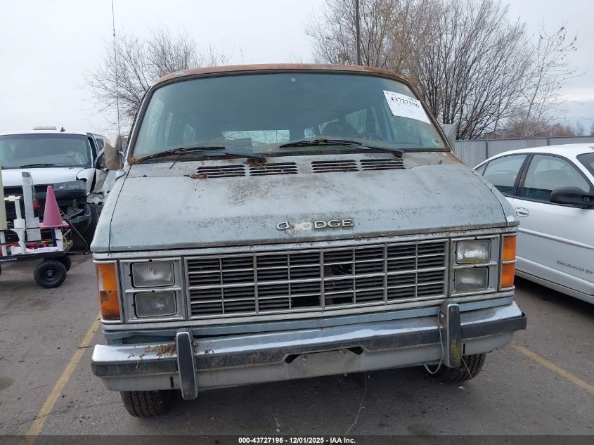 1985 Dodge Ram Wagon B250 VIN: 2B4HB21T2FK230483 Lot: 43727196