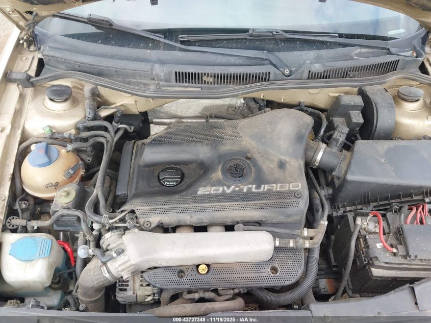 2001 Volkswagen Gti Gls VIN: 9BWDD61J714036669 Lot: 43727348