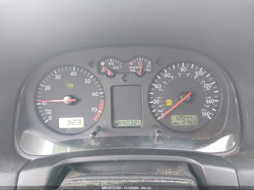 2001 Volkswagen Gti Gls VIN: 9BWDD61J714036669 Lot: 43727348