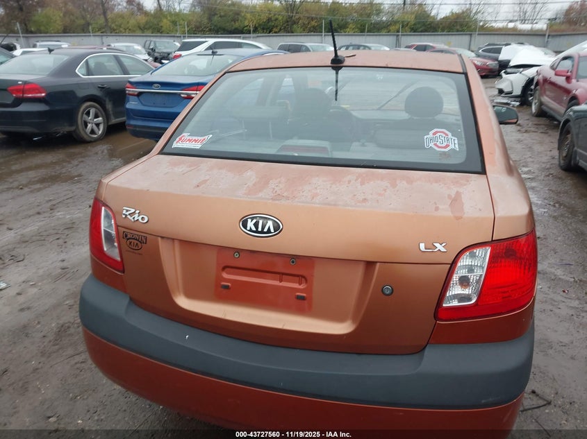 2009 Kia Rio Lx VIN: KNADE223596580617 Lot: 43727560