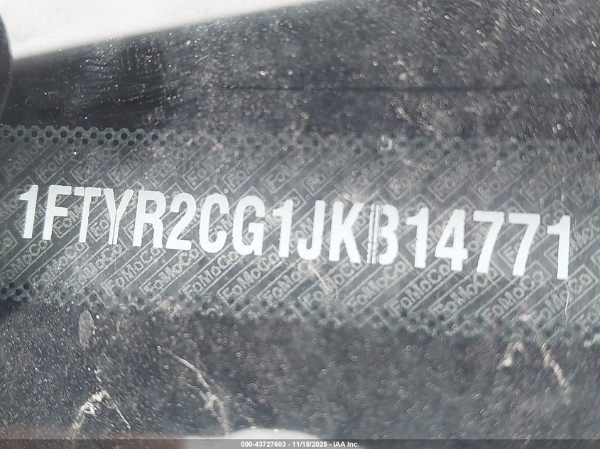 2018 Ford Transit-250 VIN: 1FTYR2CG1JKB14771 Lot: 43727603