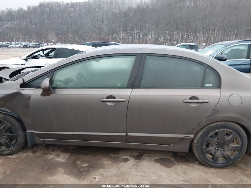 2009 Honda Civic Lx VIN: 19XFA16569E021651 Lot: 43727733