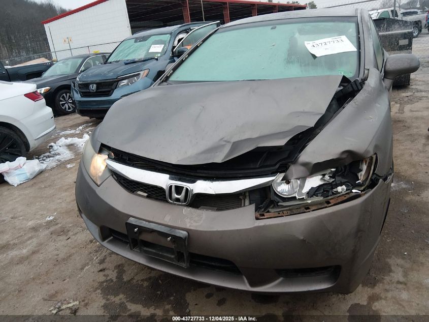 2009 Honda Civic Lx VIN: 19XFA16569E021651 Lot: 43727733