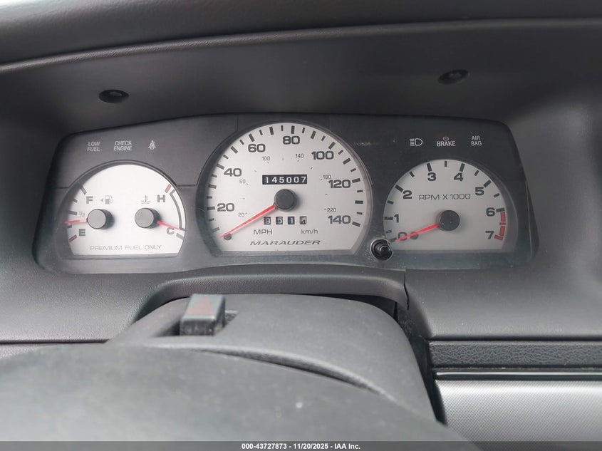 2003 Mercury Marauder VIN: 2MEHM75V33X634153 Lot: 43727873