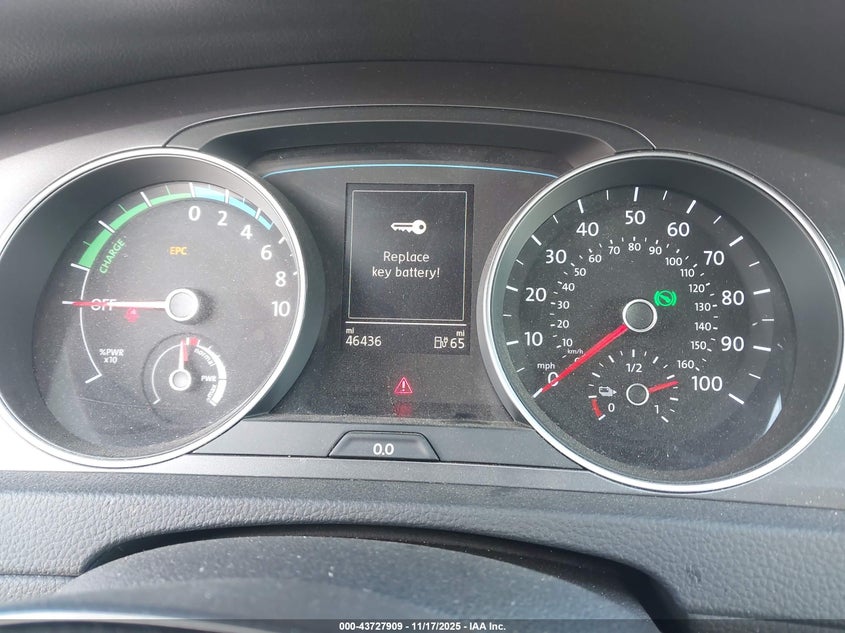 2016 Volkswagen E-Golf Sel Premium VIN: WVWPP7AU1GW912678 Lot: 43727909