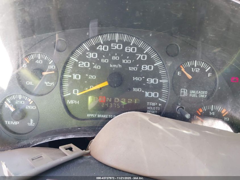 2000 Chevrolet Astro VIN: 1GNDM19W8YB102091 Lot: 43727973