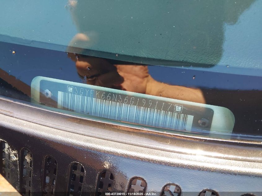 2006 Cadillac Escalade Esv Standard VIN: 3GYFK66N36G199117 Lot: 43728015