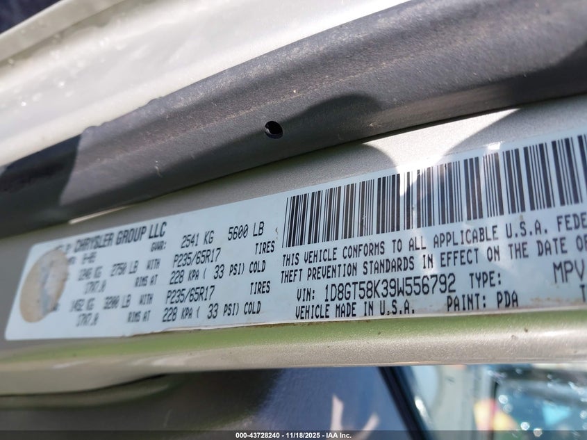 1D8GT58K39W556792 2009 DODGE NITRO photo no. 9
