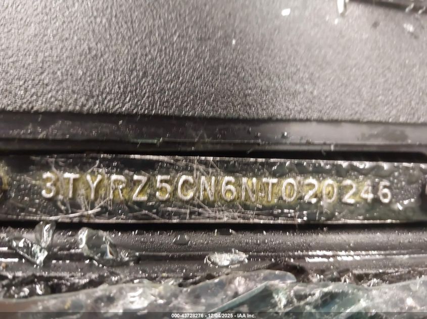 2022 Toyota Tacoma Sr V6 VIN: 3TYRZ5CN6NT020246 Lot: 43728276