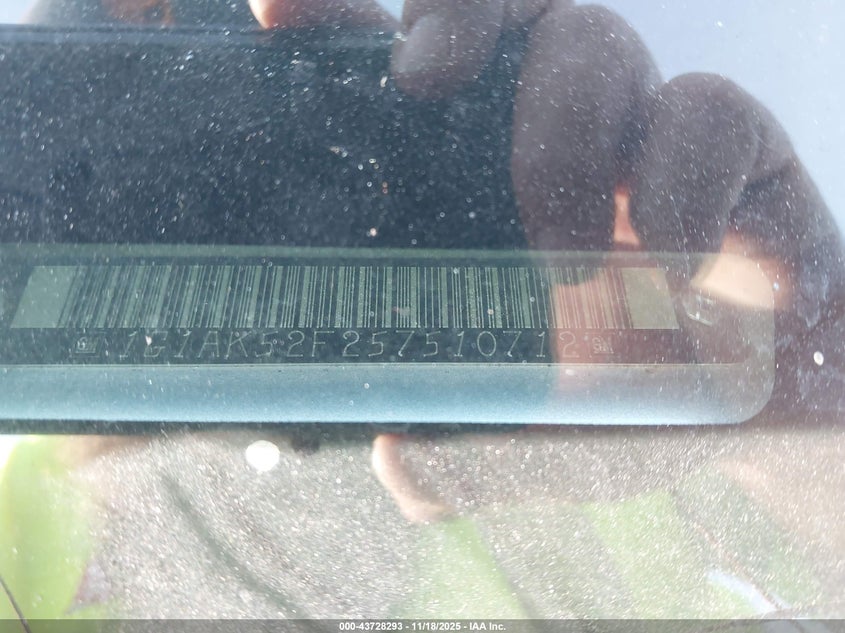 2005 Chevrolet Cobalt VIN: 1G1AK52F257510712 Lot: 43728293