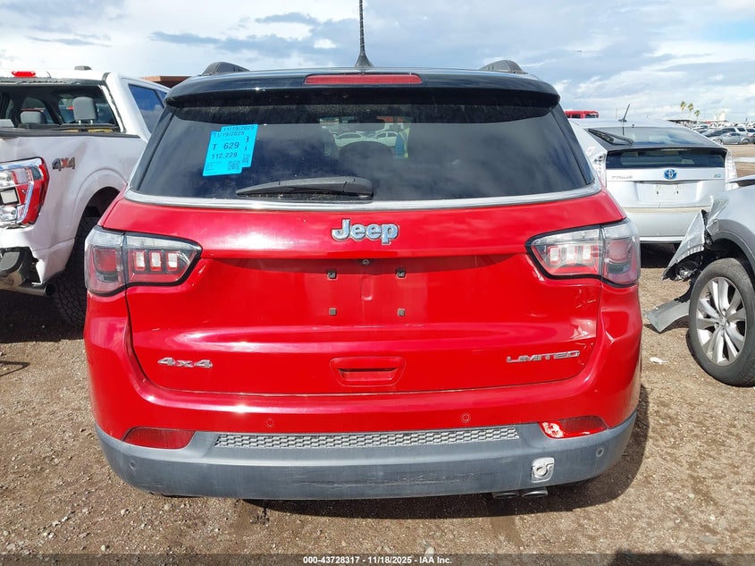 2018 Jeep Compass Limited 4X4 VIN: 3C4NJDCB1JT178589 Lot: 43728317