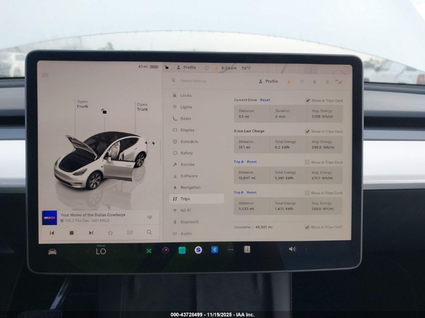 2023 Tesla Model Y Awd/Long Range Dual Motor All-Wheel Drive VIN: 7SAYGDEE9PF627790 Lot: 43728499