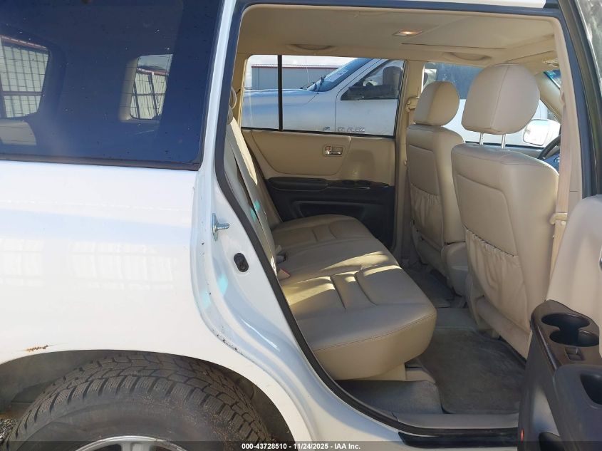 2001 Toyota Highlander VIN: JTEHF21A710026208 Lot: 43728510