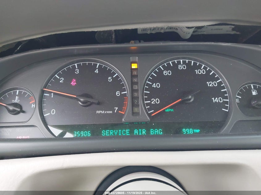 2001 Cadillac Eldorado Etc VIN: 1G6ET12951B101168 Lot: 43728605