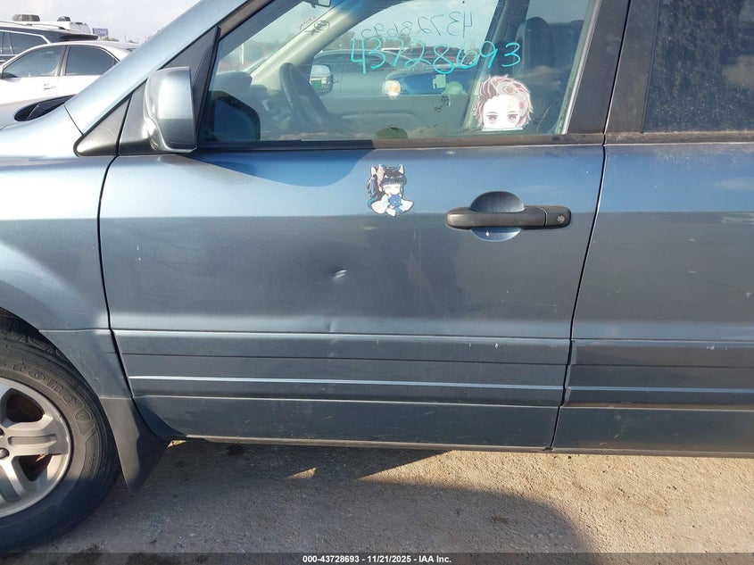 2005 Honda Pilot Ex-L VIN: 5FNYF18655B043726 Lot: 43728693