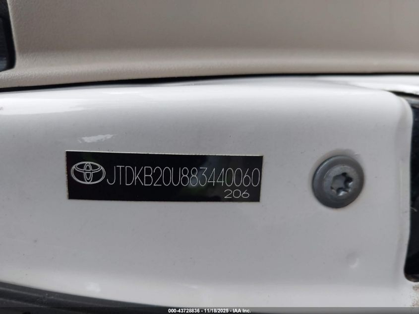 2008 Toyota Prius VIN: JTDKB20U883440060 Lot: 43728836