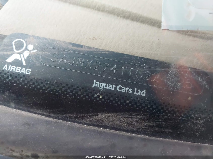 1996 Jaguar Xjs 2+2 VIN: SAJNX2741TC224825 Lot: 43729029
