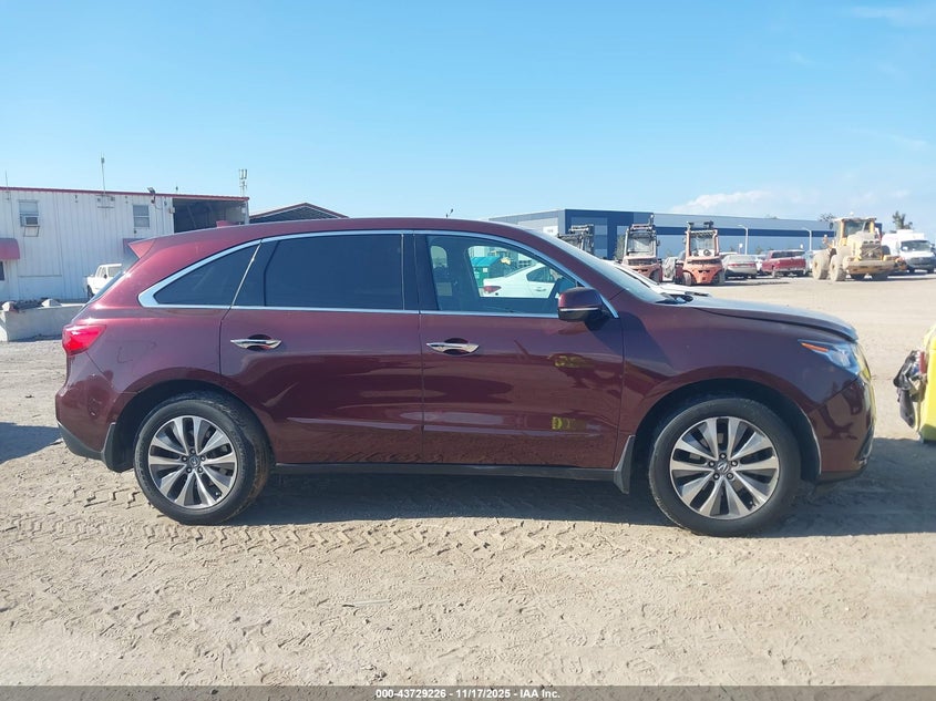 2014 Acura Mdx Technology Package VIN: 5FRYD4H45EB031788 Lot: 43729226