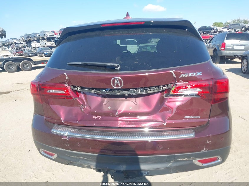 2014 Acura Mdx Technology Package VIN: 5FRYD4H45EB031788 Lot: 43729226