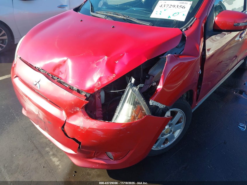 2015 Mitsubishi Mirage Es VIN: ML32A4HJ7FH056895 Lot: 43729356