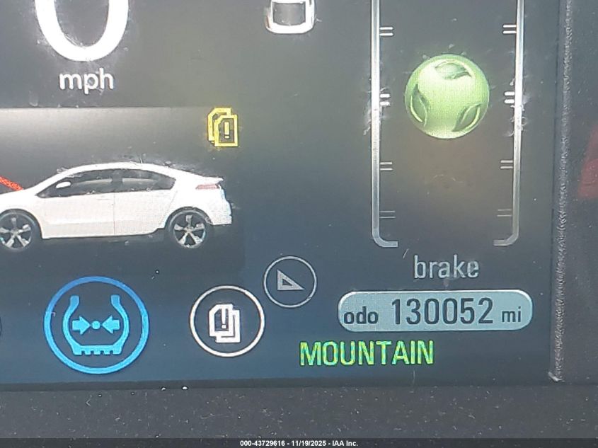 2013 Chevrolet Volt VIN: 1G1RA6E43DU125388 Lot: 43729616