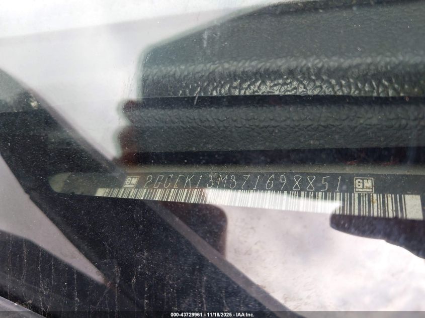 2007 Chevrolet Silverado 1500 Lt2 VIN: 2GCEK13M371698851 Lot: 43729961