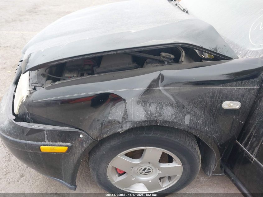 2001 Volkswagen Jetta Gls VIN: WVWSB61J61W568930 Lot: 43730083