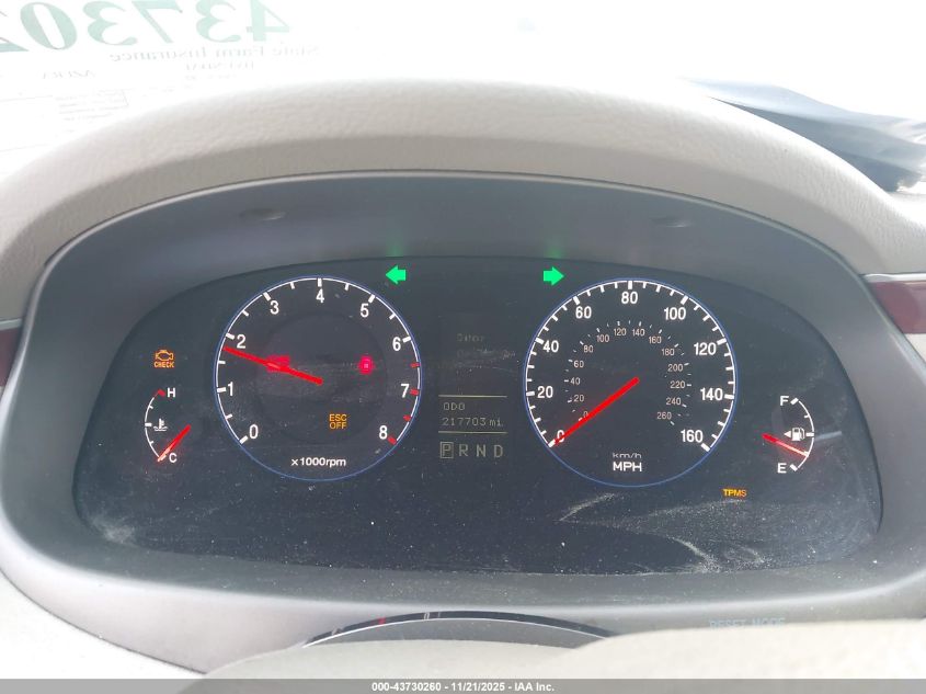 2008 Hyundai Azera Limited VIN: KMHFC46FX8A287787 Lot: 43730260