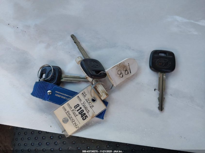 2008 Toyota Yaris VIN: JTDJT923585209742 Lot: 43730270