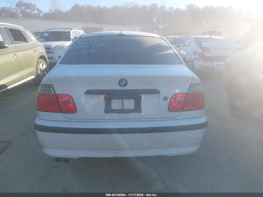 2005 BMW 325I VIN: WBAEV33415KX09696 Lot: 43730294