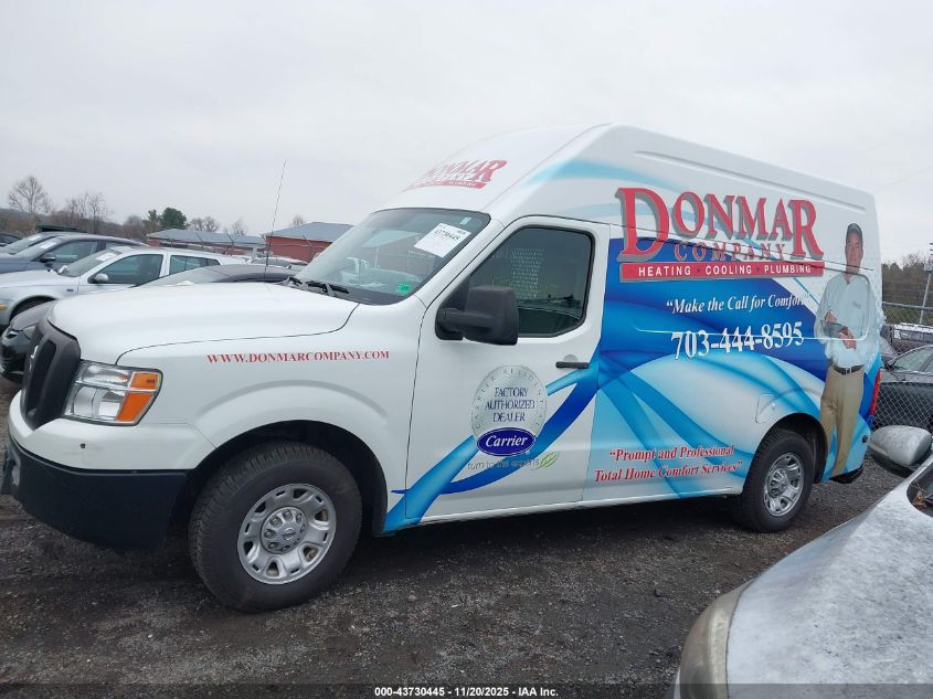 2021 Nissan Nv Cargo Nv2500 Hd Sv High Roof V6 VIN: 1N6BF0LY7MN808165 Lot: 43730445