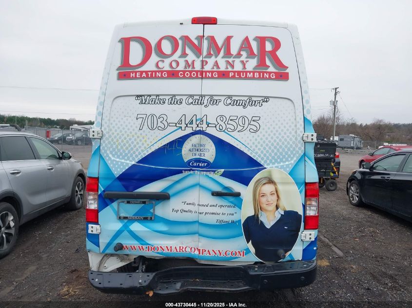 2021 Nissan Nv Cargo Nv2500 Hd Sv High Roof V6 VIN: 1N6BF0LY7MN808165 Lot: 43730445