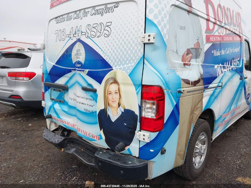 2021 Nissan Nv Cargo Nv2500 Hd Sv High Roof V6 VIN: 1N6BF0LY7MN808165 Lot: 43730445