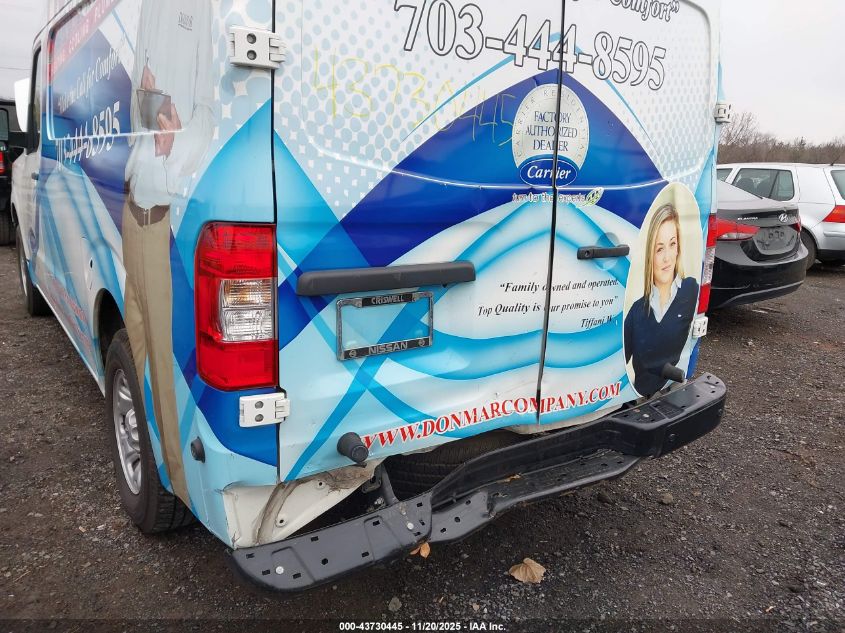 2021 Nissan Nv Cargo Nv2500 Hd Sv High Roof V6 VIN: 1N6BF0LY7MN808165 Lot: 43730445